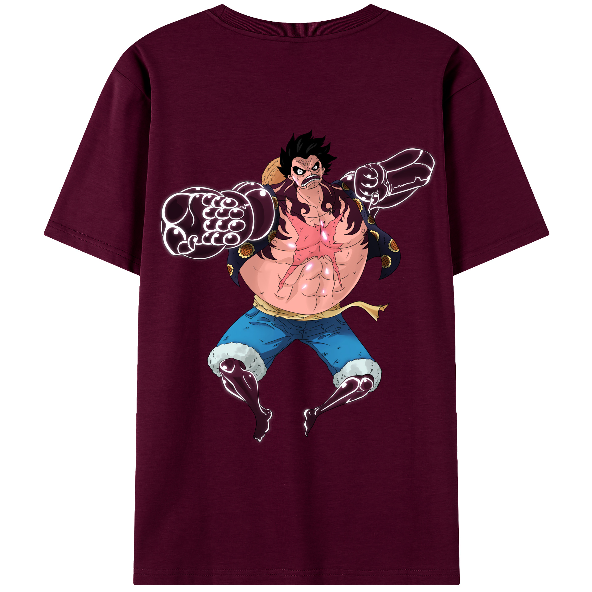 （画像用） ワンピース モンキー・D・ルフィ ONE PIECE Monkey D. Luffy レディース半袖Tシャツ(バックプリント)